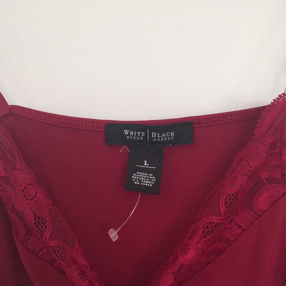 Camisole-cranberry red, White House Black Market - Picture 4 of 5